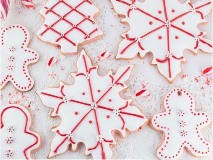 red and white cookies