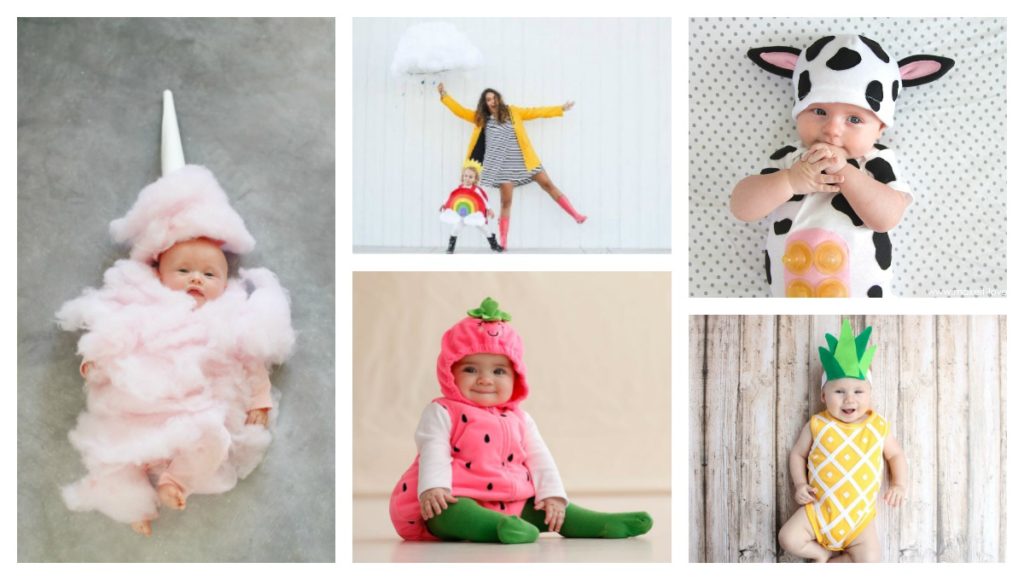 25 of the most adorable Halloween costumes for babies including some matching stroller or wagon costumes as well.