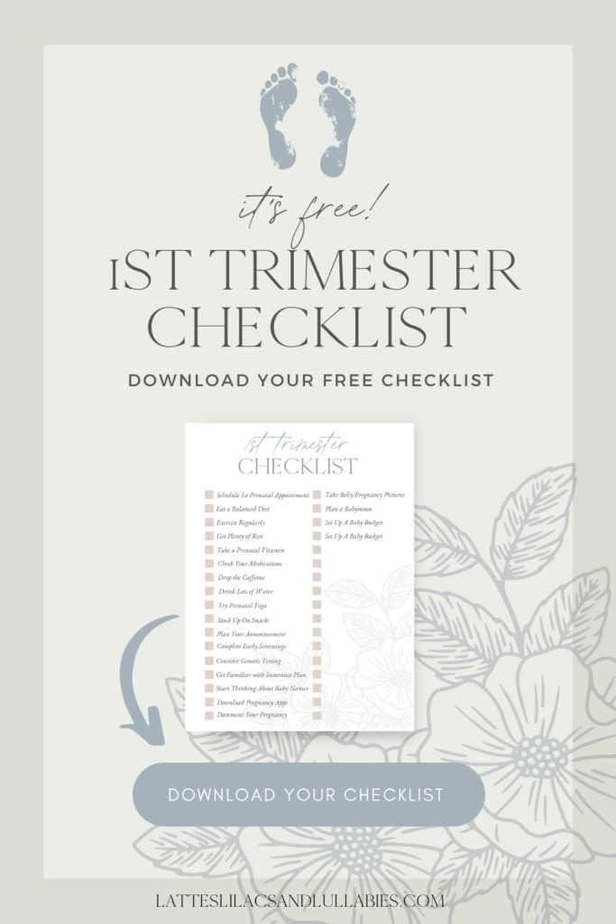 What To Do In The First Trimester- 1st Trimester Checklist