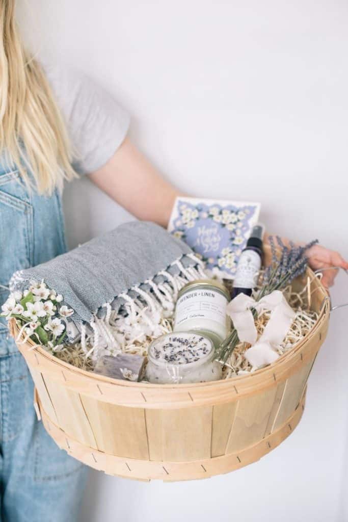 lavender themed gift basket