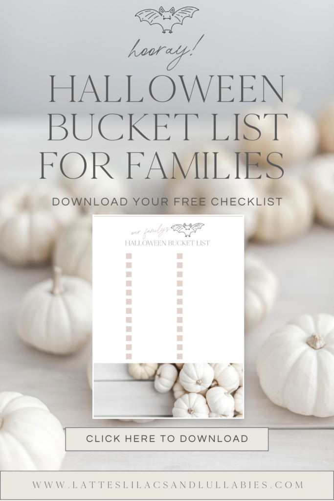 Free Downloadable Halloween Bucket List for Families