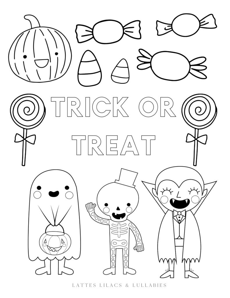 3 Printable Halloween Coloring Pages for Toddlers, Preschoolers, & Kids