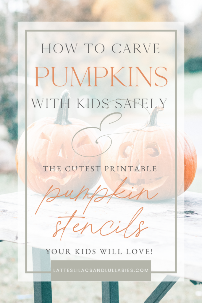 How to Carve pumpkins with kids pin