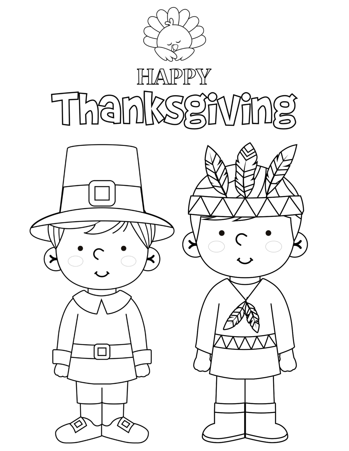 Thanksgiving Coloring Pages for Kids - Lattes, Lilacs, & Lullabies