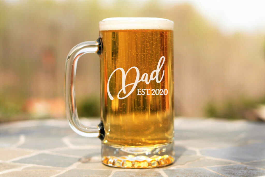 personalized "dad" beer stein
