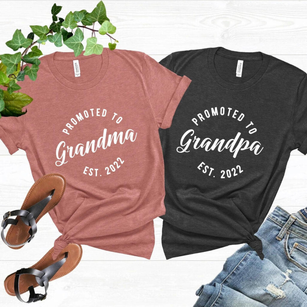 Grandma and Grandpa matching t-shirts