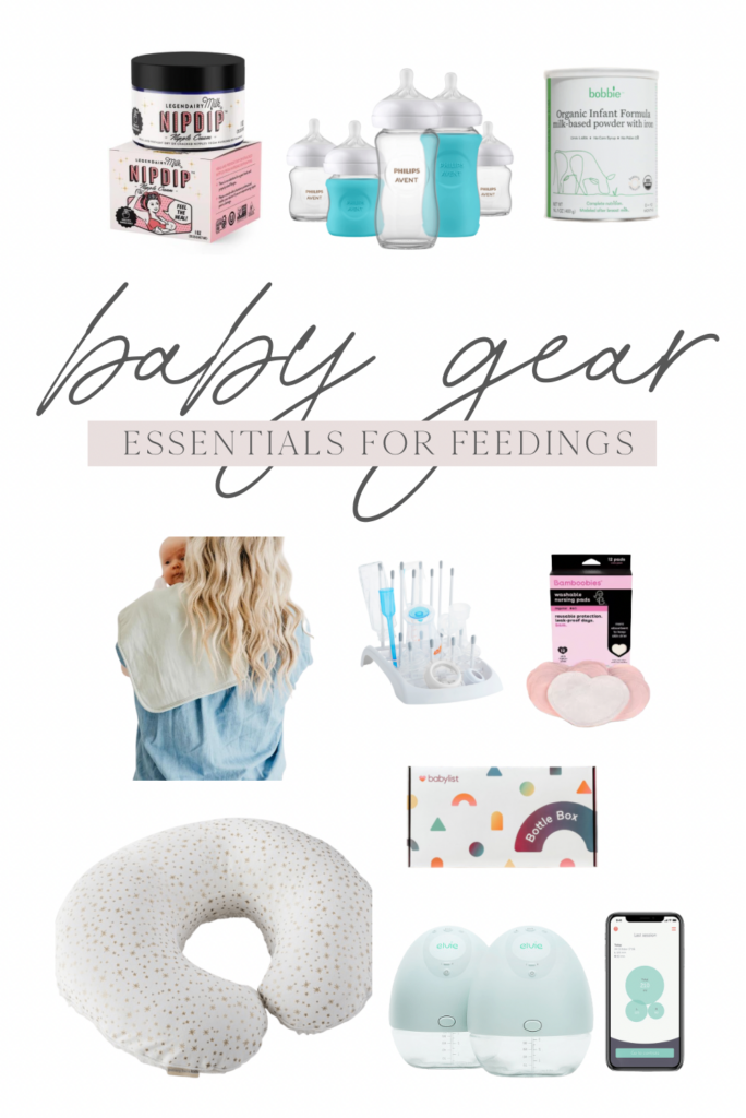essential baby gear for breastfeeding and bottle feeding
