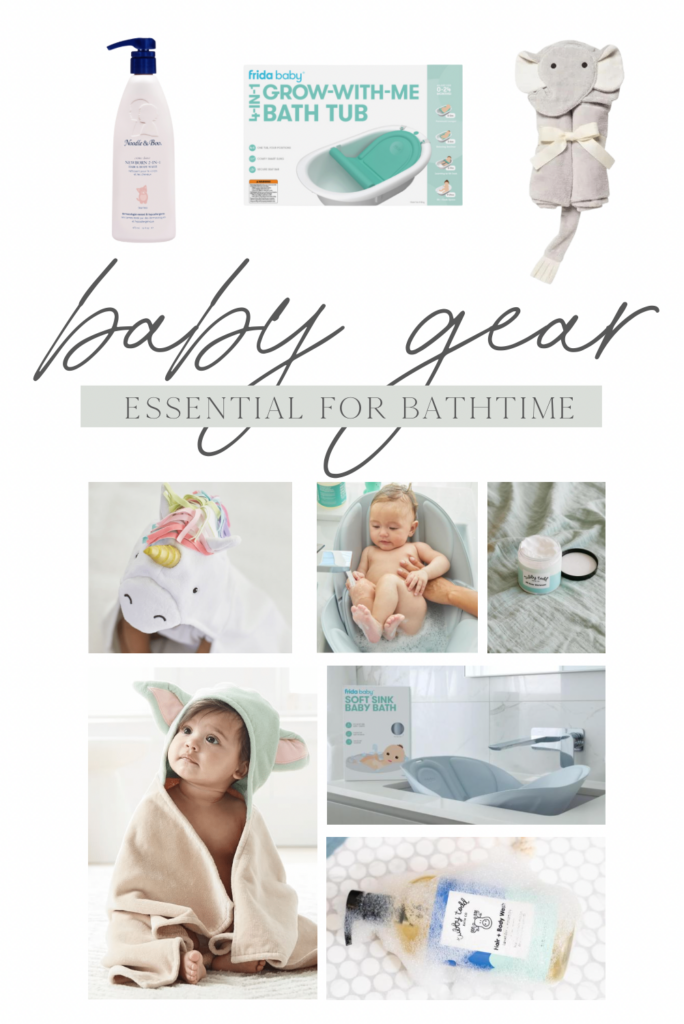 essential baby gear for bath time