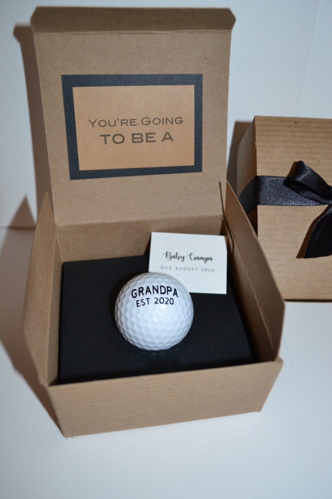 golf ball pregnancy announcement