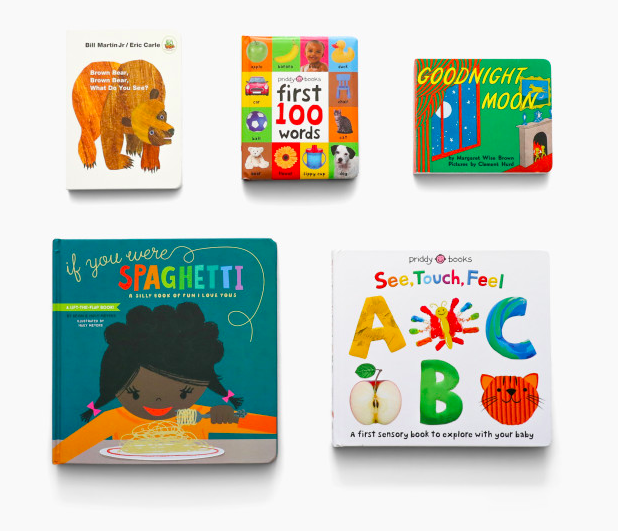 baby board book library from babylist