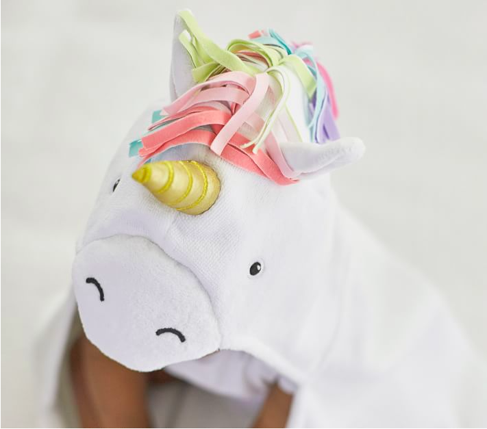 unicorn hooded towel