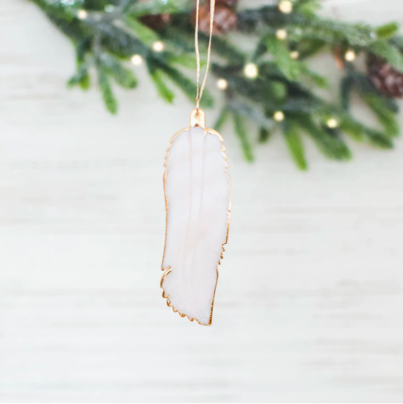 feather christmas ornament