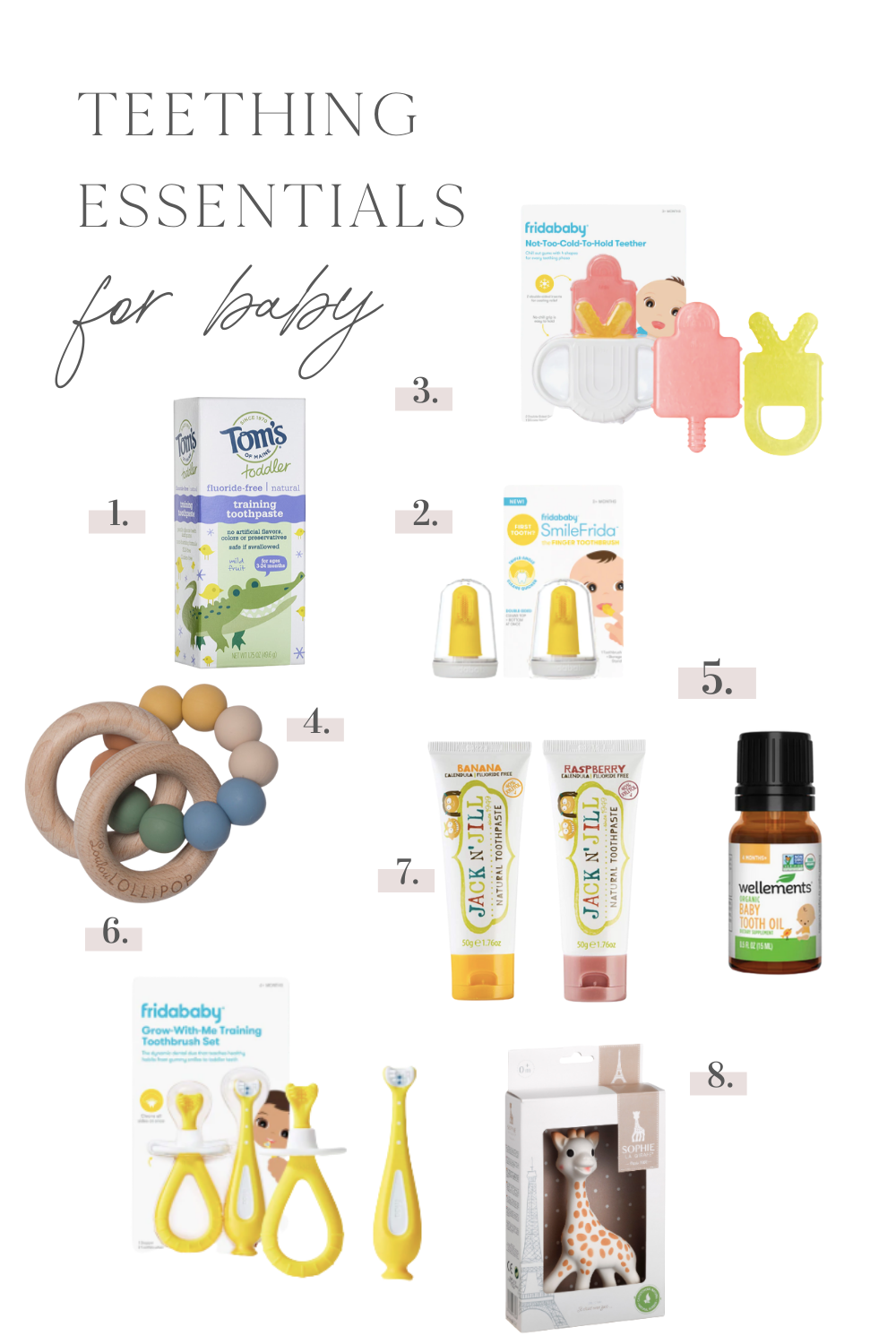 teething essentials and products