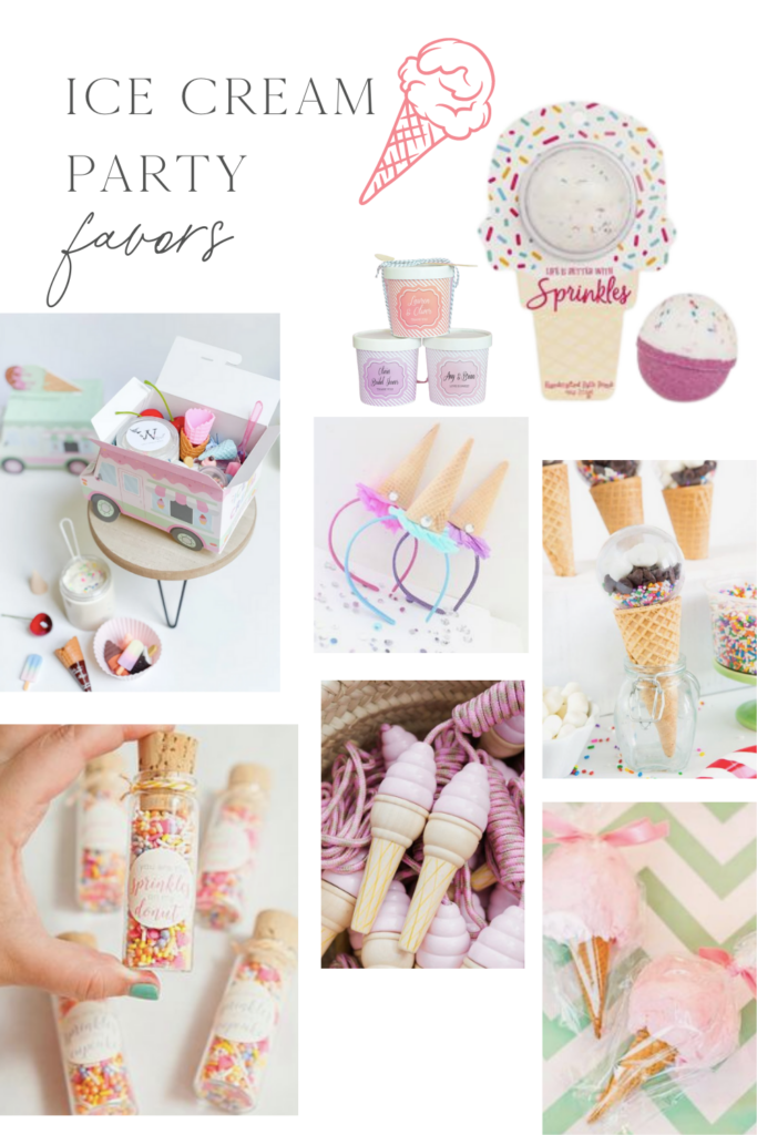 ice cream party favors
