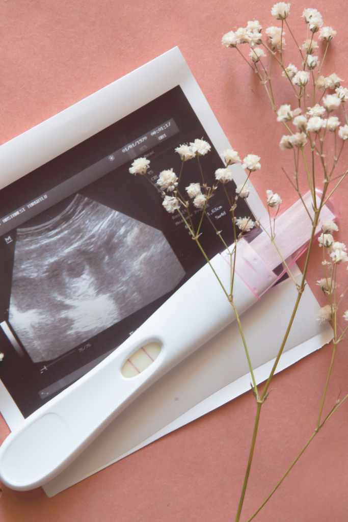 ultrasound picture and pregnancy test