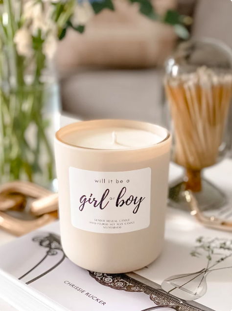 gender reveal candle