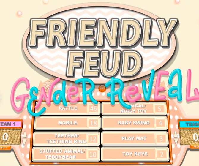 family feud gender reveal game