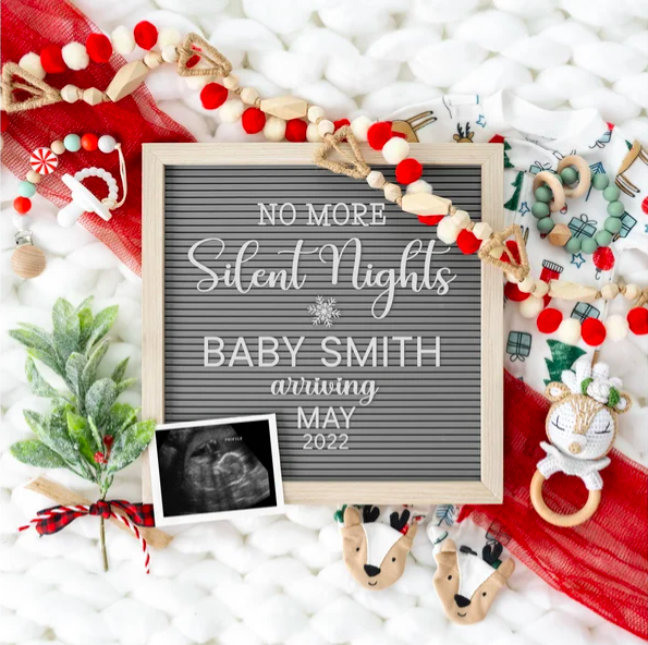 no more silent nights pregnancy announcement