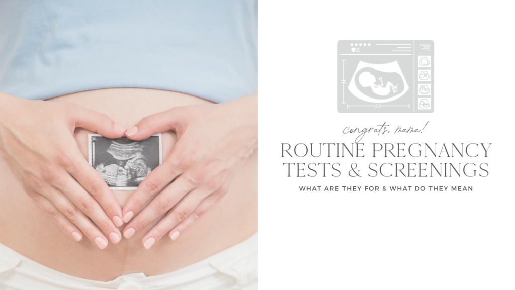 routine pregnancy blood tests